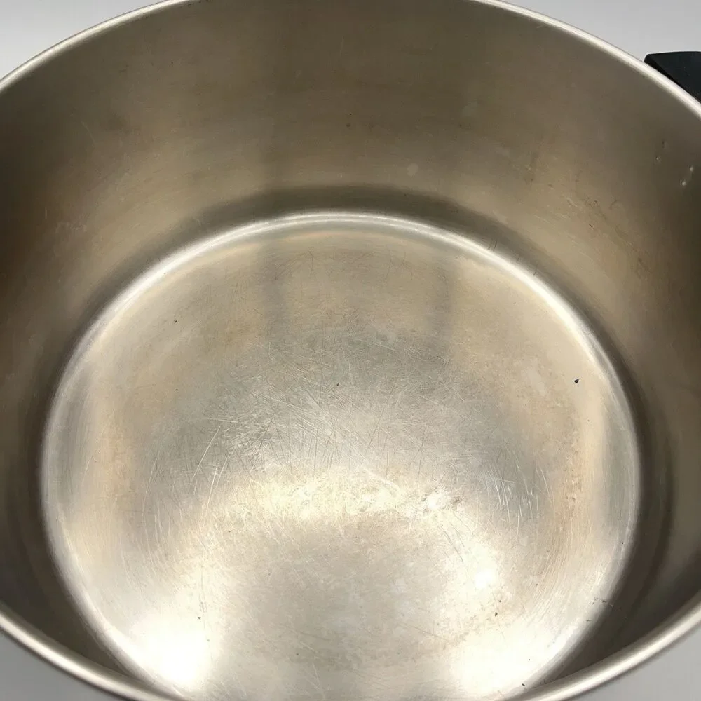 Vtg REVERE WARE 6 Qt 891 STOCK POT w/ LID Stainless w/ Copper Bottom CLINTON ILL